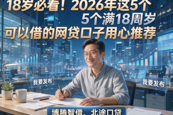 18岁必看!2026年这5个满18周岁可以借的网贷口子用心推荐(含博腾智借、北途口贷)