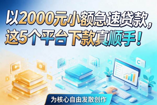 2000元小额急速贷款,这5个平台下款真顺手!