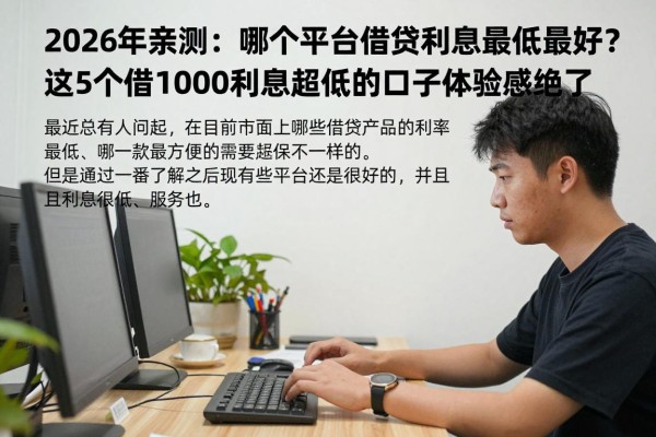 2026年亲测：哪个平台借贷利息最低最好？这5个借1000利息超低的口子体验感绝了
