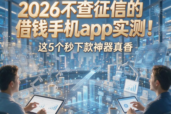 2026不查征信的借钱手机app实测！这5个秒下款神器真香