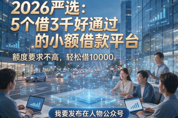 2026严选:5个借3千好通过的小额借款平台,额度要求不高轻松借10000
