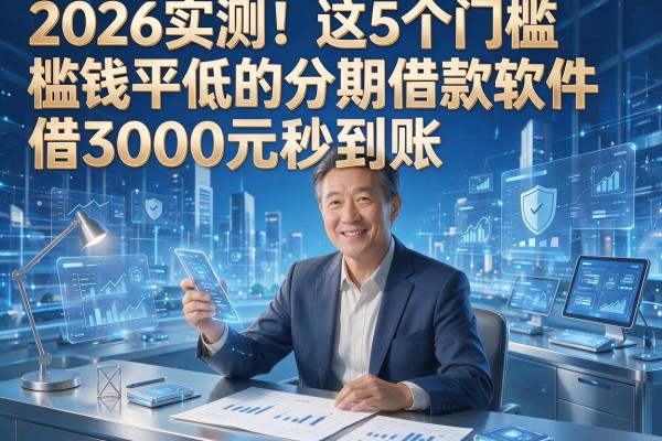 2026实测!这5个门槛低的分期借款软件,借3000元秒到账
