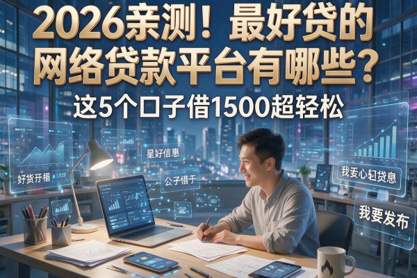 2026亲测！最好贷的网络贷款平台有哪些？这5个口子借1500超轻松