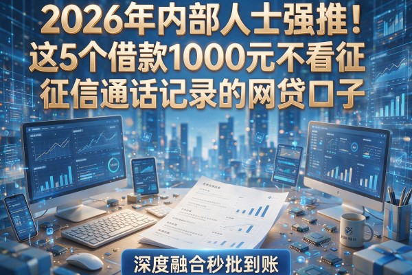 2026年内部人士强推！这5个借款1000元不看征信通话记录的网贷口子，深度融合秒批到账