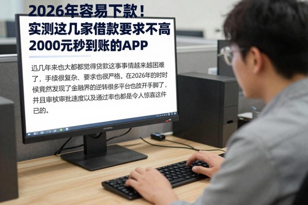 2026年容易下款!实测这几家借款要求不高、2000元秒到账的APP