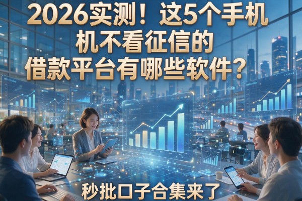 2026实测！这5个手机不看征信的借款平台有哪些软件？秒批口子合集来了