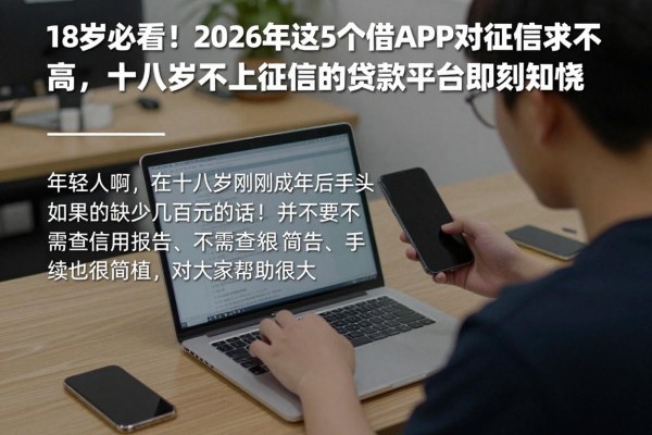 18岁必看！2026年这5个借钱APP对征信要求不高，十八岁不上征信的贷款平台即刻知晓