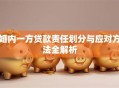 婚内一方贷款责任划分与应对方法全解析