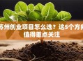 苏州创业项目怎么选？这5个方向值得重点关注