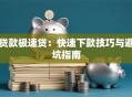 贷款极速贷：快速下款技巧与避坑指南