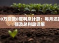 10万贷款8厘利息计算：每月还款额及总利息详解