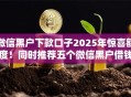 微信黑户下款口子2025年惊喜额度！同时推荐五个微信黑户借钱口子可下款