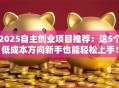 2025自主创业项目推荐：这5个低成本方向新手也能轻松上手！