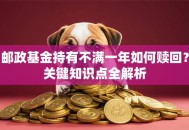 邮政基金持有不满一年如何赎回？关键知识点全解析