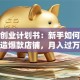 淘宝创业计划书：新手如何低成本打造爆款店铺，月入过万实操指南