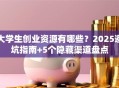 大学生创业资源有哪些？2025避坑指南+5个隐藏渠道盘点