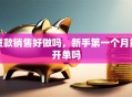 贷款销售好做吗，新手第一个月能开单吗