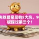 创业失败最常见的5大坑，90%老板踩过第三个！