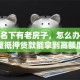 个人名下有老房子，怎么办理房屋抵押贷款能拿到高额度