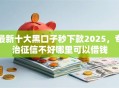 最新十大黑口子秒下款2025，专治征信不好哪里可以借钱