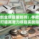 创新创业项目策划书：手把手教你打造高潜力项目实战指南