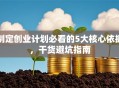 制定创业计划必看的5大核心依据，干货避坑指南