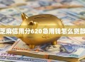 芝麻信用分620急用钱怎么贷款