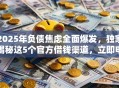 2025年负债焦虑全面爆发，独家揭秘这5个官方借钱渠道，立即申请秒批！