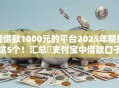 能借款1000元的平台2025年精挑这5个!汇总支付宝中借款口子 能借款1000元的平台2025年精挑这5个!汇总支付宝中借款口子