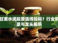 甘肃水泥股票值得投吗？行业前景与龙头解析