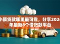 小额贷款哪里最可靠，分享2026年最新8个借贷款平台