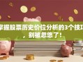 掌握股票历史价位分析的3个技巧，别被忽悠了！