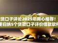 网贷口子评论2025年用心推荐！顺便归纳5个贷款口子评价借款软件不错