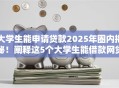 大学生能申请贷款2025年圈内揭秘!阐释这5个大学生能借款网贷软件 大学生能申请贷款2025年圈内揭秘!阐释这5个大学生能借款网贷软件