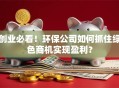 创业必看！环保公司如何抓住绿色商机实现盈利？