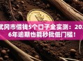 武冈市借钱5个口子全实测：2026年逾期也能秒批低门槛！
