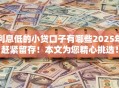 利息低的小贷口子有哪些2025年赶紧留存！本文为您精心挑选！
