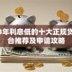 2023年利息低的十大正规贷款平台推荐及申请攻略