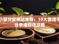 小额贷款网站推荐：10大靠谱平台快速借钱攻略
