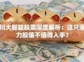 川大智能股票深度解析：这只潜力股值不值得入手？