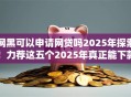 网黑可以申请网贷吗2025年探索！力荐这五个2025年真正能下款的网贷