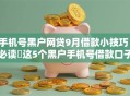 手机号黑户网贷9月借款小技巧！必读​这5个黑户手机号借款口子