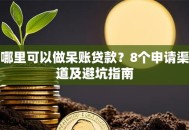 哪里可以做呆账贷款？8个申请渠道及避坑指南