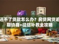 还不了贷款怎么办？房贷网贷逾期协商+征信补救全攻略