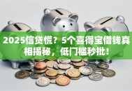 2025信贷慌？5个喜得宝借钱真相揭秘，低门槛秒批！