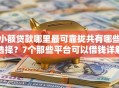 小额贷款哪里最可靠拢共有哪些选择？7个那些平台可以借钱详解