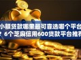 小额贷款哪里最可靠选哪个平台？6个芝麻信用600贷款平台推荐