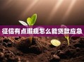 征信有点瑕疵怎么能贷款应急