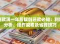 贷款满一年后提前还款必知：利弊分析、操作流程及省钱技巧
