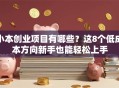 小本创业项目有哪些？这8个低成本方向新手也能轻松上手